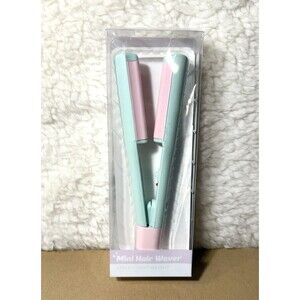 Mini Ceramic Hair Waver Travel Size Pastel Pink/Mint NEW